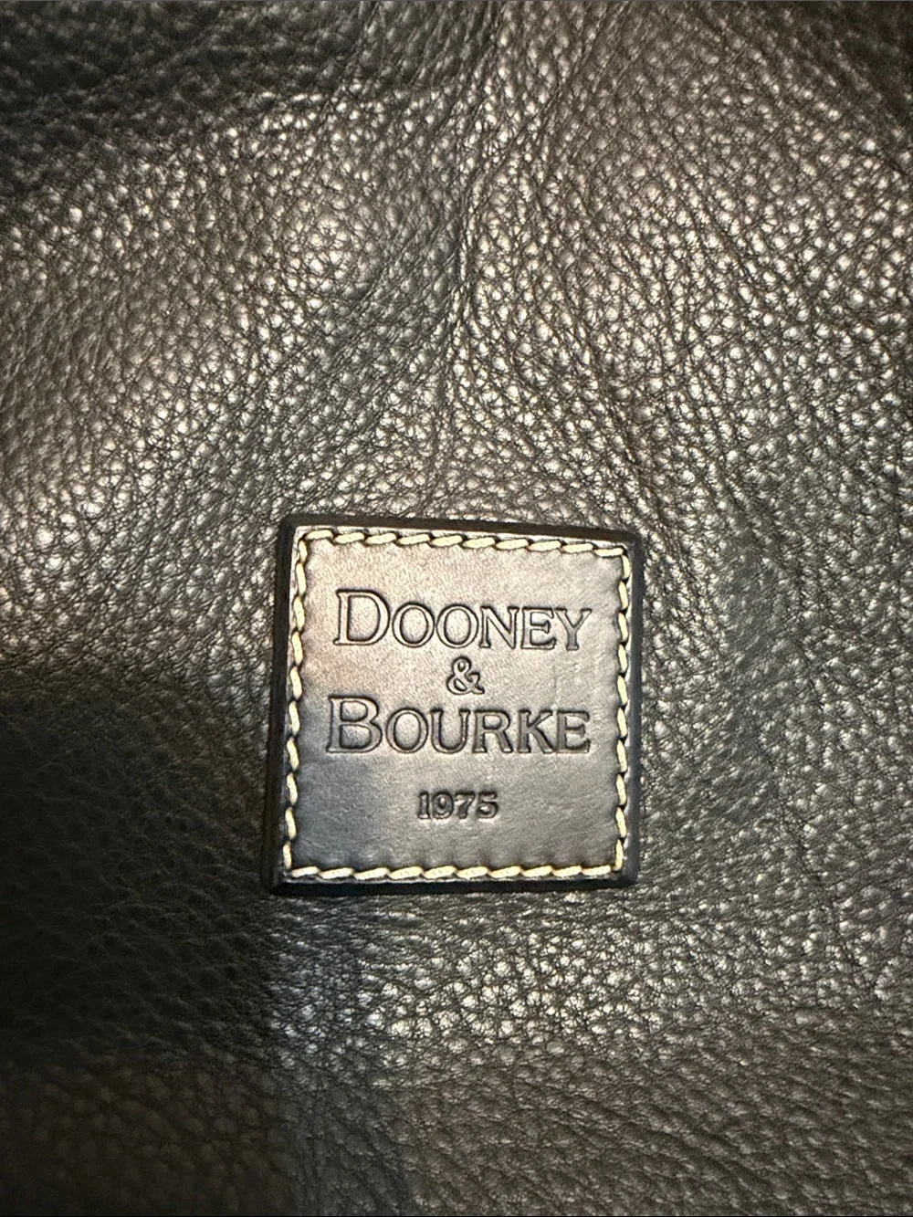 Dooney & Bourke Black Leather Pebbled Shoulder Hobo